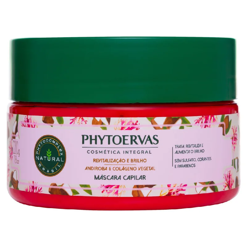 How to prevent hair sagging-Phytoervas Mask for Hair Revitalization and Glow Andiroba and Collagen Vegetable 220g