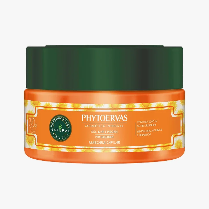 Natural hair care for frizz taming-Phytoervas Mask for Sun, Sea and Swimming Pool Macela and Aquiléia 220g