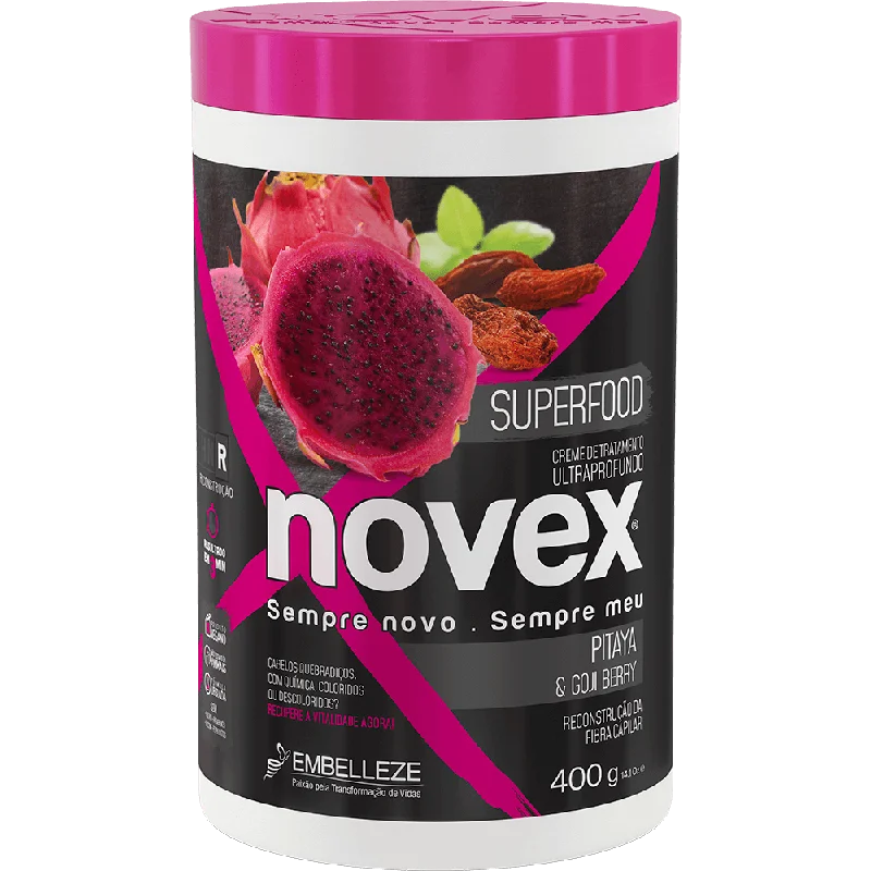 How to prevent hair clumping-Novex Treatment Cream Superfood Pitaya And Gojiberry 400g