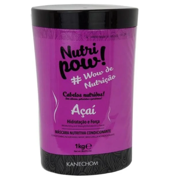 How to nourish droopy waves-Nutri Pow Açaí Nourishing Conditioning Strength Hydration Mask 1kg - Kanechom