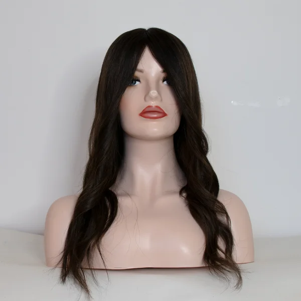 real person hair ring flash band-Off Black Balayage Mono Top Human Hair Wig