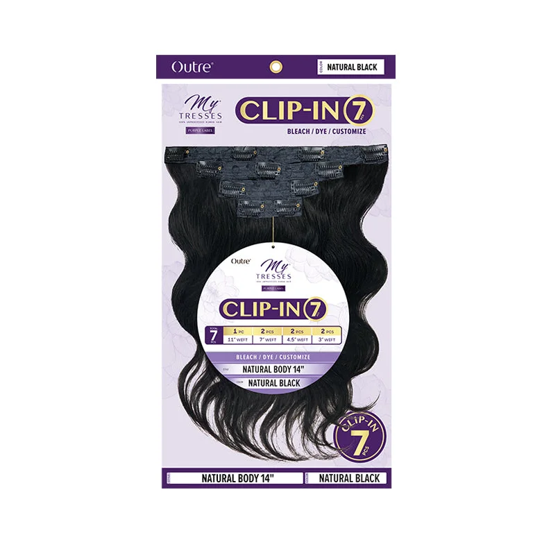 real person hair ring signed treasure-OUTRE MYTRESSES Purple Label 100% Unprocessed Human Hair 7pc Clip-ins NATURAL BODY