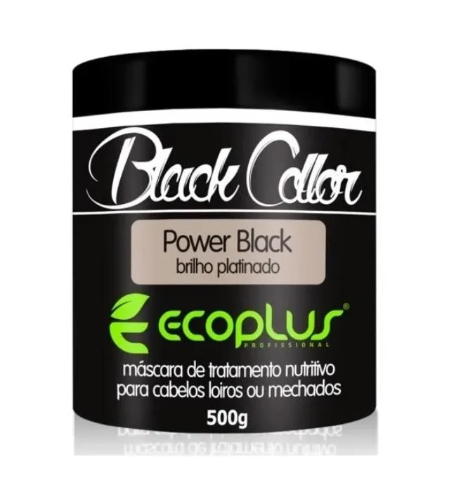 How to care for thin tight loose hair-Power Black Collors Gloss Tinting Nourishing Treatment Mask 500g - Ecoplus