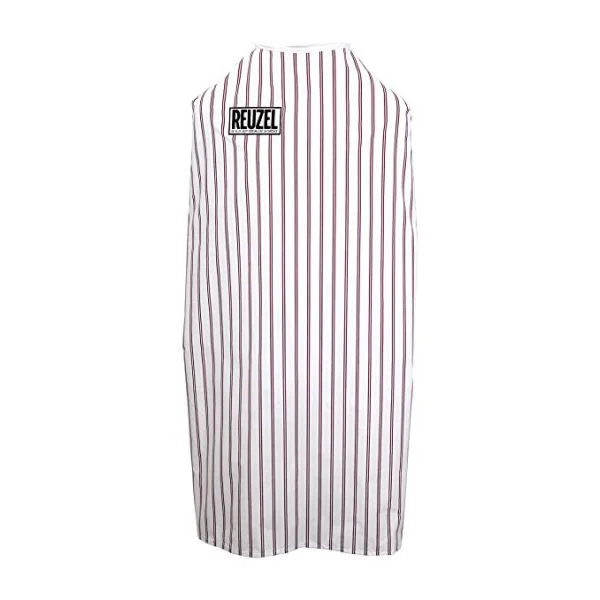 Reuzel White & Burgurdy Striped Cape