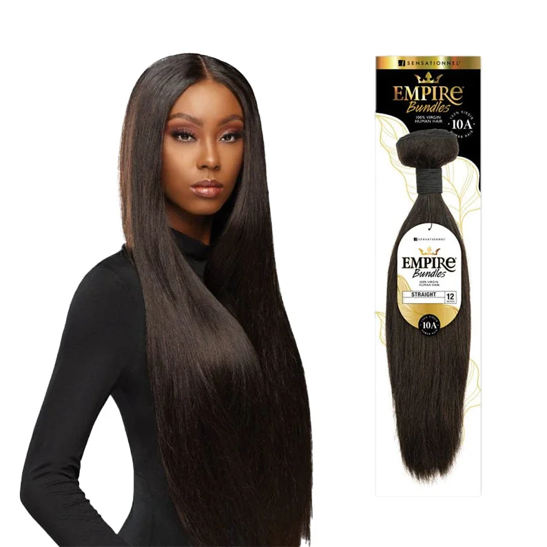 real person hair ring one-of-a-kind-SENSATIONNEL Empire 100% Virgin Human Hair Bundle - STRAIGHT