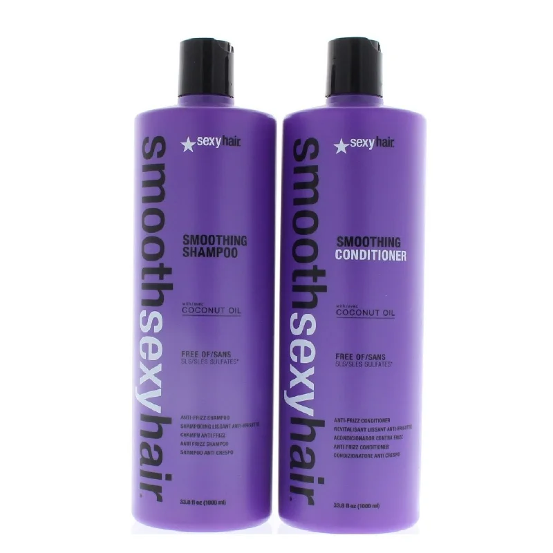 Sexy Hair Smoothing Anti Frizz Shampoo and Conditioner 33.8 oz Duo