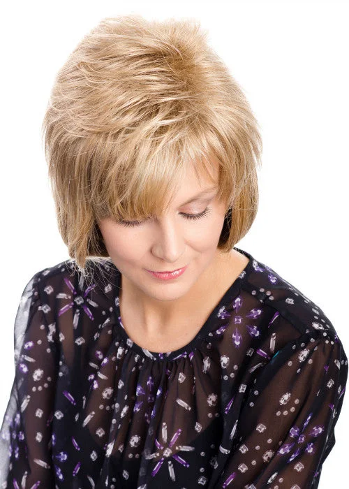 Synthetic wigs with mild layers-Shaper Synthetic Topper by Tony of Beverly | Short, Wavy