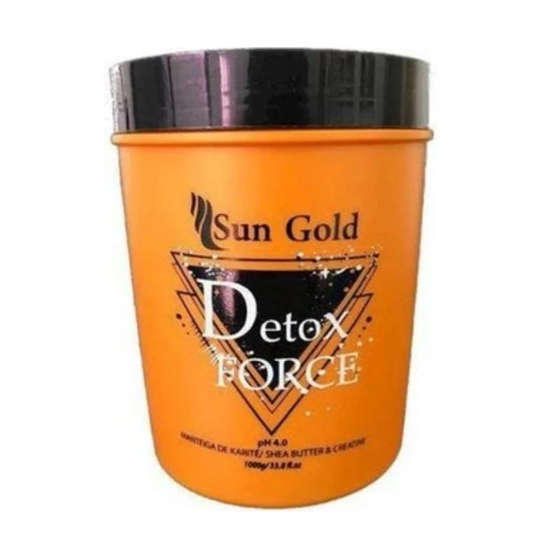 Hair care routine for scalp warmth-Shea Butter Creatine Detox Force Regeneration Anti Fall Mask 1Kg - Sun Gold