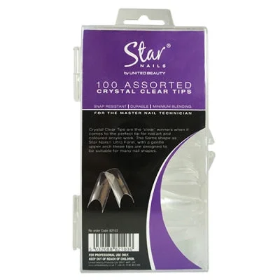 Star Nails Crystal Clear Tips 100 assorted