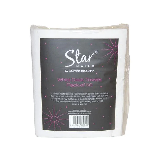 Star Nails White Desk Towels (pack of 50)