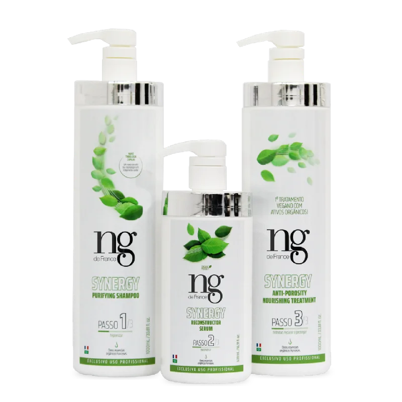 Best hair care for tight curl shine-Synergy Reconstructive Treatment 2500ML - NG de France