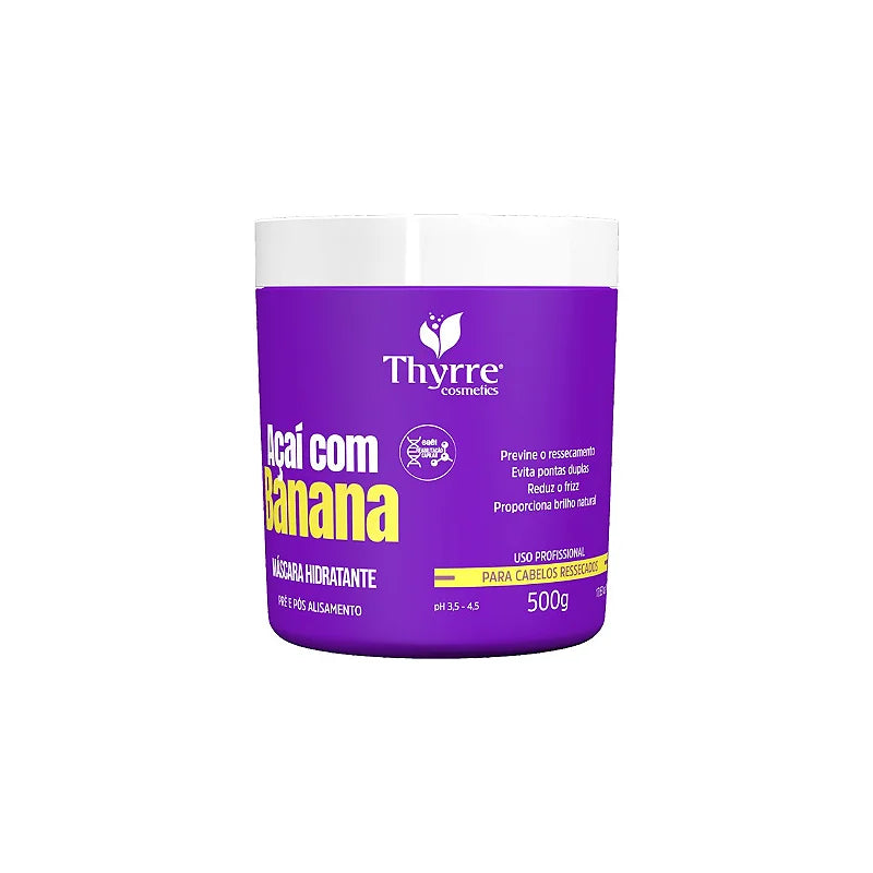 How to care for thin kinky tight loose hair-Thyrre Cosmetics Acai & Banana Mask 500g / 17.6 fl oz