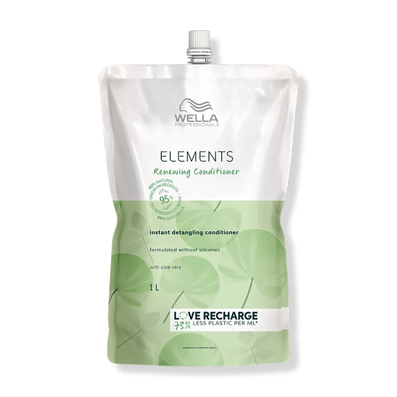 Mineral conditioner for hair-Wella Elements Renewing Conditioner Pouch - 33oz