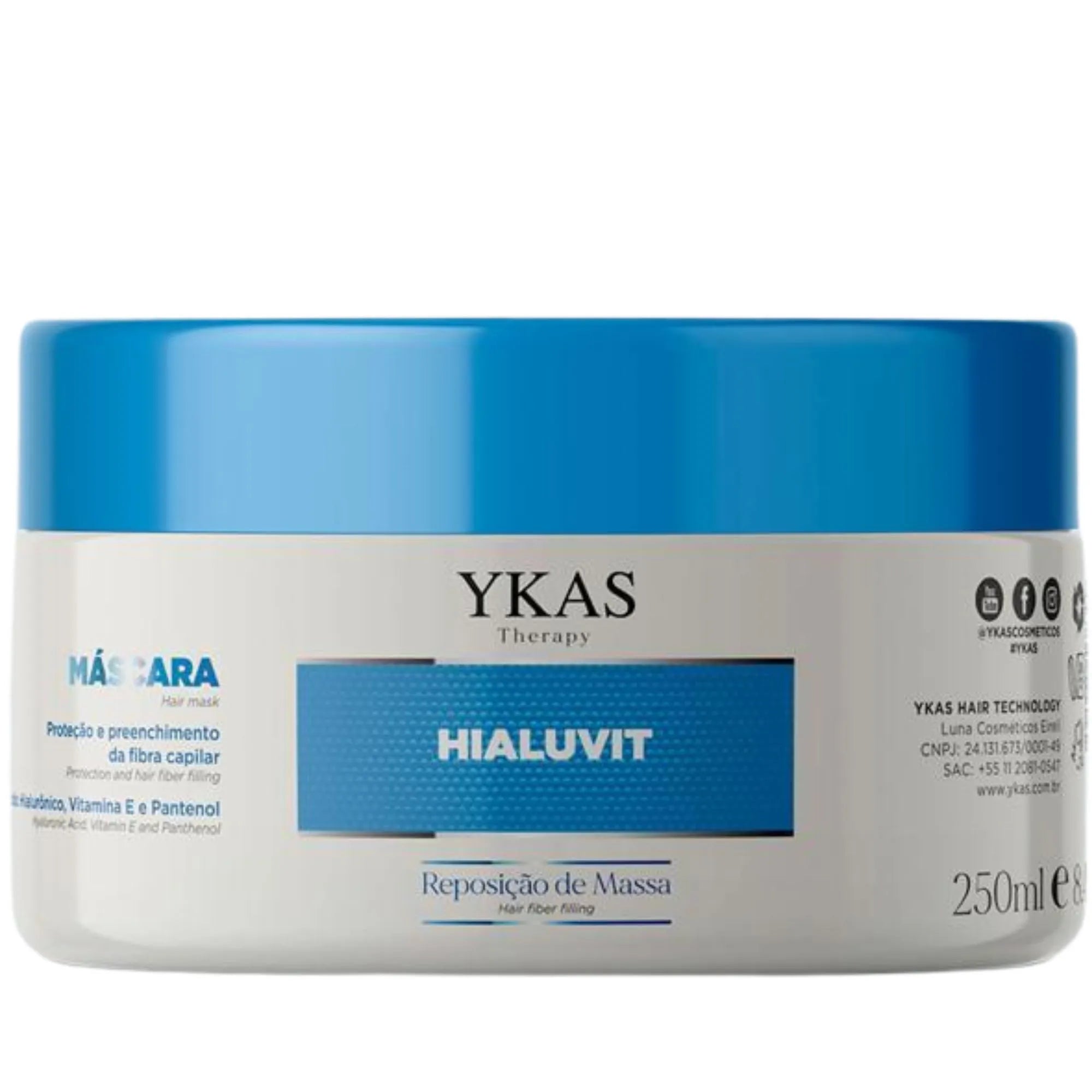 Hair care for thick loose kinky hair-Ykas Hialuvit Therapy Mask 250ml / 8.4 fl oz