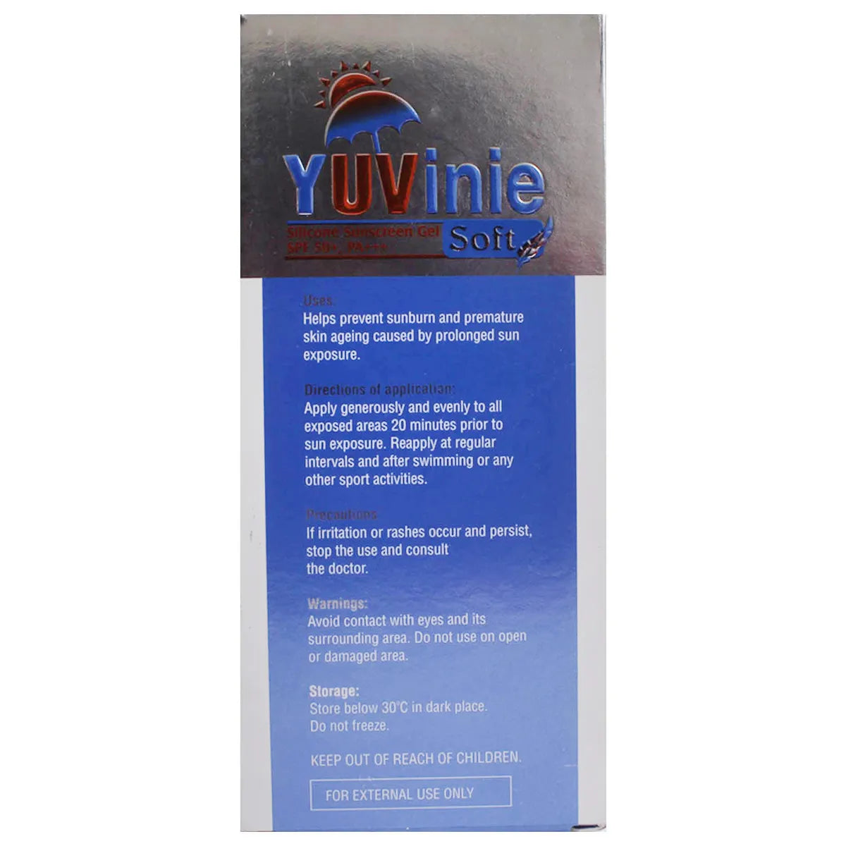 Yuvinie Soft Silicone Sunscreen SPF 50+ PA +++ 50gm